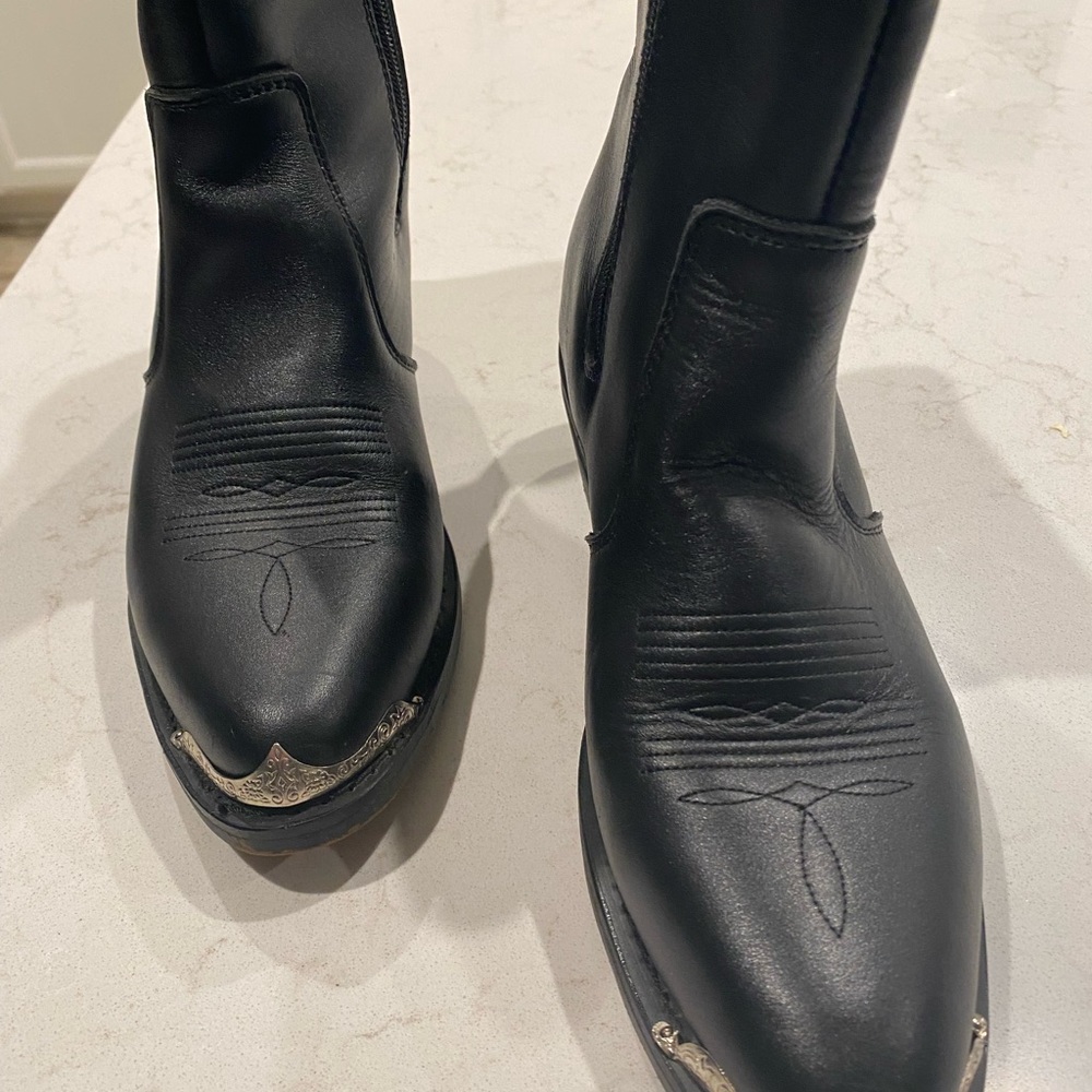 Five Star Women’s Western Motorcycle Ankle Boots - Picture 3 of 7